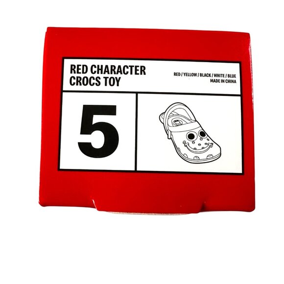 McDonalds Happy Meal Red Character Mini Crocs Toy Keychain 5 Unopened - Picture 1 of 6